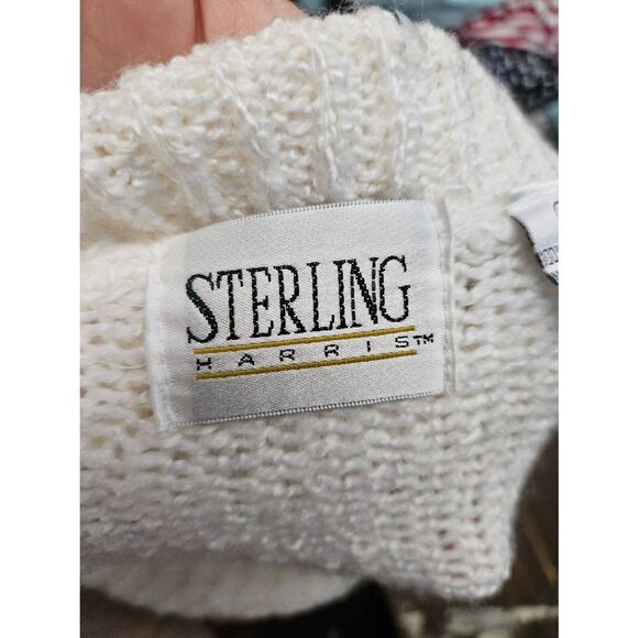 Sterling Harris Cream Sweater Size Medium Vintage 90's - Picture 6 of 9